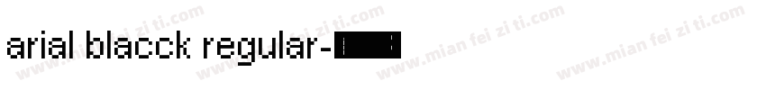arial blacck regular字体转换